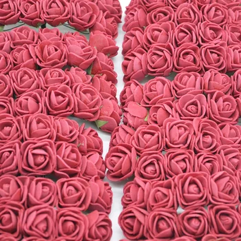 144pcs/daug 2cm Dekoratyvinis Meškiukas Rose PE Putų Dirbtinių Gėlių Puokštė Namų Vestuvių Dekoravimas 