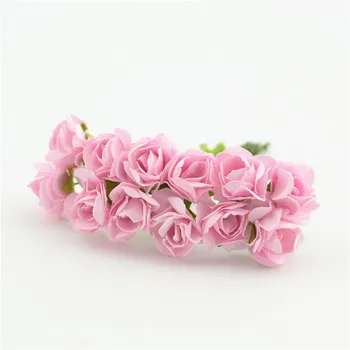 144pcs Pigūs Mini Popieriaus Rose Rankų darbo Dirbtinių Gėlių Puokštės, Vestuvių Dekoravimas 
