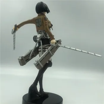 14cm Ataka Titan Mikasa Akermano PVC Paveikslas su būda Japonų Anime veiksmų pav.
