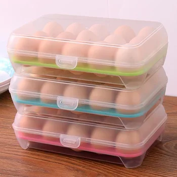 15 Kiaušinių Laikiklį Dėžės Saugojimo Dėžutė Šaldytuve Kiaušinių Dėklas Atveju Konteineris, Virtuvė, Sandėliavimo Aišku, Maisto Kiaušinių Cocina Organizatorius