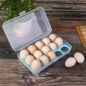 15 tinklelis skaidrus didina kiaušinių dėklas šaldytuvo laikymas lauke lauko virtuvė anti-susidūrimo plastikinių kiaušinių dėžutę