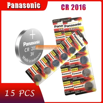 15 X originalus, visiškai naujas akumuliatorius skirtas PANASONIC cr2016 3v mygtuką ląstelių monetos baterijas žiūrėti kompiuterį cr 2016