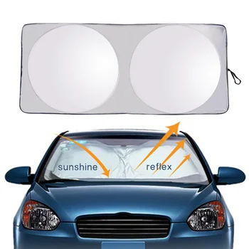 150*70cm Automobilio priekinio Stiklo Dangtis skėtį nuo saulės UV Apsauga Shield Automobilių Stilius Lankstymo Automobilio Lango Saulė Pavėsyje prekinis, galinis Stiklo Bloko Dangtis