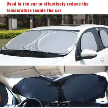 150*70cm Automobilio priekinio Stiklo Dangtis skėtį nuo saulės UV Apsauga Shield Automobilių Stilius Lankstymo Automobilio Lango Saulė Pavėsyje prekinis, galinis Stiklo Bloko Dangtis