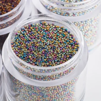 15g/box Mini Bubble ball granulės 0,8 mm sumaišyti Pasakų mažyčiai karoliukai dėl epoksidinės dervos formų nagų stiklo dengimo granulių pasaulyje užpildas 4 spalvos