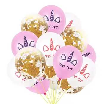 15vnt 12 Colių Vienaragis Latekso Balionas Konfeti China Tiktų Gimtadienio Apdailos Prekių Vaikams Balionai Baby Shower Balionai