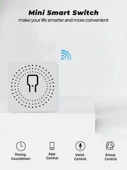 16A MINI Wifi Smart Switch Laikmatis Belaidžio Jungikliai Protingo Namo Automatizavimo Suderinama Su Tuya Alexa 