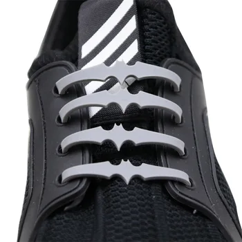16pcs/daug elastinga silikoninė batraiščių 2018 naujausias kūrybos juoda balta gpgb formos nr. kaklaraištis silikono batų raišteliai už visus batus N082