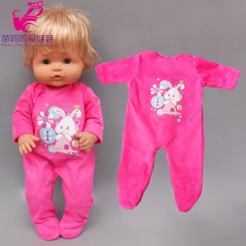 17 Colių Kūdikių Lėlės Drabužiai Rose Pink Rompers už 40cm Nenuco Ropa Y Su Hermanita Lėlės Kostiumą Priedai