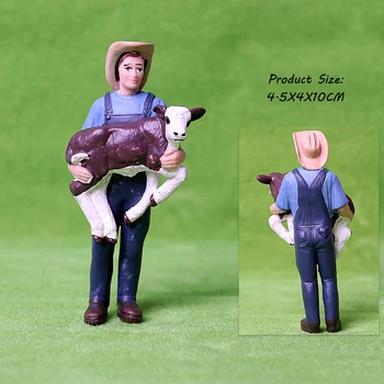 17PCS Asorti Modeliavimas Ūkininkas žmonės Modelis Veiksmų Skaičiai PVC Lėlės Ūkio Darbuotojų Skaičiai Playsets Švietimo Žaislai vaikams
