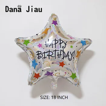 18inch spalvinga gimtadienio, vestuvių dekoravimas balionas atostogų Pentagram star auto-seal folija balionu tiekėjas