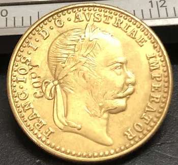 1915 Austrija - Habsburgų 1 Ducat - Franz Joseph I Aukso monetos kopija