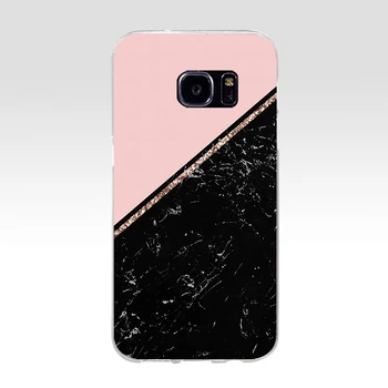19AS Blizgučiai Rožinė Aukso Minkšto Silikono Tpu Padengti telefono dėklas Samsung Galaxy S6 S7 Sedg S8 S9 S10 Plius