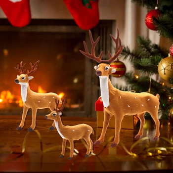 19cm Naujas Pliušinis Kalėdų Elnias Scenos Išdėstymas Rekvizitai Kalėdų Papuošalai Kalėdų Namuose Naujųjų Metų Gimtadienio Dovana Prekes