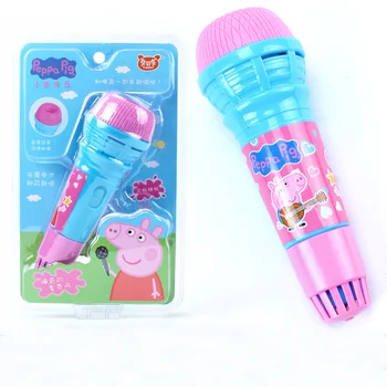 19cm Peppa Pig Originalus Žaislas Echo Mikrofonas Anime Pav Animacinių filmų Mikrofonas Ne Baterija Vaikams, Žaislas Vaikams, Gimtadienio Dovanos