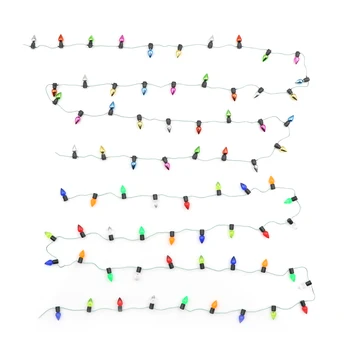 1m Bauda Naują Atvykimo 1:12 Lėlių Miniatiūra Styginių multi-spalvoto plastiko Kalėdų žiburiai
