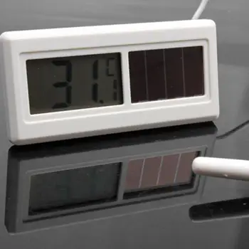 1M Geriamojo Skaitmeninis Termometras su Saulės energija Varomas LCD Termometras Namų Saulės Termometrai, Temperatūros Jutiklio Kabelis