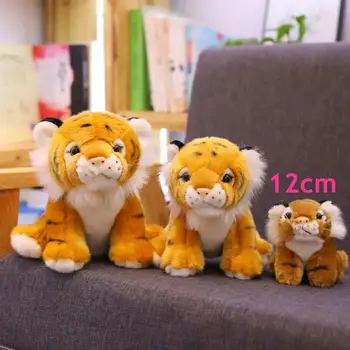 1pc 12cm Mini Sėdi Tigras Pliušiniai Žaislai Vaikams, Vaikams Mielas Dirba Gyvūnų Lėlės Vaikams, Kūrybos Dovana, Namų Dekoro Kalėdų Dovana