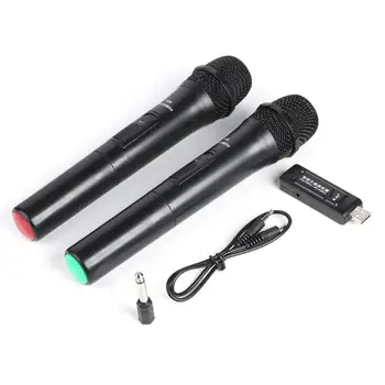 1pc/2vnt Smart Wireless Handheld Microphone Mic su USB Imtuvas Karaoke Kalbos Garsiakalbis Garso Mikrofonus Įrankiai