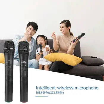 1pc/2vnt Smart Wireless Handheld Microphone Mic su USB Imtuvas Karaoke Kalbos Garsiakalbis Garso Mikrofonus Įrankiai