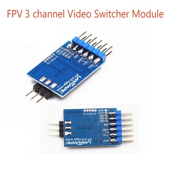 1pc 3 kanalo Video Switcher 3 Modulis taip Vaizdo jungiklių Blokas FPV Kamera Multicopter Tranai 5.8 G FPV siųstuvas ir kamera