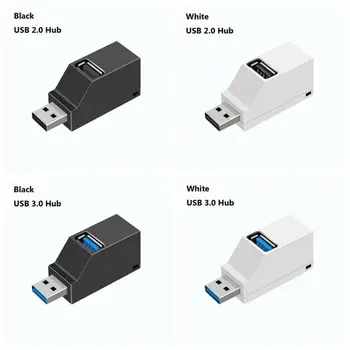 1Pc 3 Port USB Hub Mini USB 3.0 Didelio Greičio Hub Darbalaukio Nešiojamų Multi Splitter Lauke Plėtra Adapteriu KOMPIUTERIO Nešiojamas kompiuteris