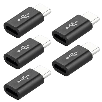 1PC/5 VNT Išskirtinį Mažų Mikro USB3.1 USB-C Tipo-C Duomenų Įkrovimo Adapterio, Patogus Bendrojo Pažangios Elektronikos