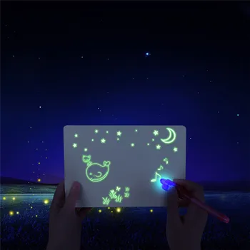 1PC A4 A5 LED Šviesos Grafiti Piešimo Lenta Doodle Piešimo Tablet Magic Draw Su Šviesos-Įdomus Liuminescencinės Pen Švietimo Žaislas