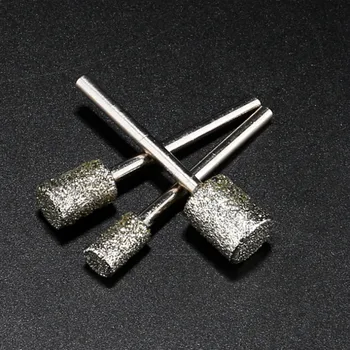 1pc ar 1set Diamond cilindro formos elektrinės Poliravimo, gręžimo galvos Pjūklą Drožtukas Burr Akmens Failą grandininių Pjūklų Galandimo