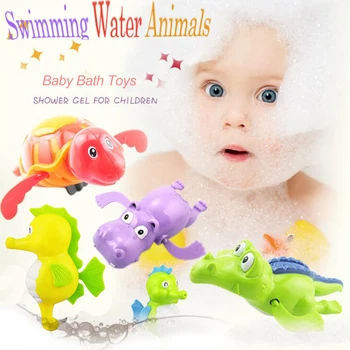 1pc Atsitiktinės Spalvos Vonios Žaislai Naujų Gyvūnų Vėžlys Delfinų Baby Shower Kūdikių Plaukti, Žaisti Žaislas Baseinas Priedai Kūdikių Žaisti Vandenyje