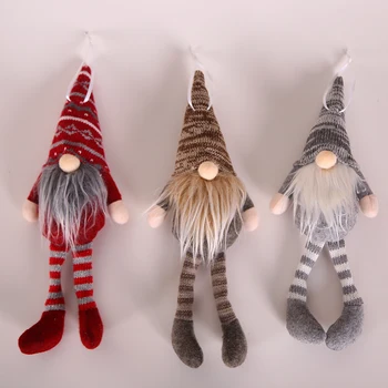 1pc Beveidis Gnome Kalėdų Senelis Kalėdų Medžio Kabo Ornamentu Lėlės Kalėdų Pakabukas Dekoro Namuose Šalis 2021 Naujųjų Metų Vaikams Dovanos