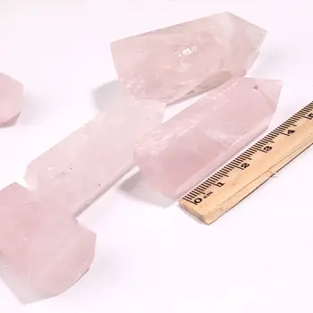 1PC Didelės Natūrali uoliena Pink Rose Kvarco Kristalo Akmens Taško Gydymo Krištolo Akmens 50-60mm ir 70-75mm