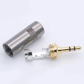 1pc Jack 3.5 mm, 3 lenkai, 3.5 mm Audio adapteris Gold ausinių kištukas 3.5 jack Jungtis kabelio dydis iki 8mm vielos jungtis