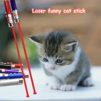 1PC Juokingi Pet LED Lazeris Naminių Kačių Žaislas Red Dot Lazerio Šviesą Žaislas Akyse Rodykle Lazerio Pen Interaktyvus Žaislas Katė Naminių Kačių Priedai