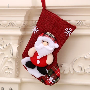 1pc Kalėdų Eglutės Kabinti Šalis Medis Kalėdos Dekoro Santa Gyvulių Kojinių Dovanų Saldainių Krepšiai Gražus Dovanų Maišelis, skirtas Vaikams Židinys Medis