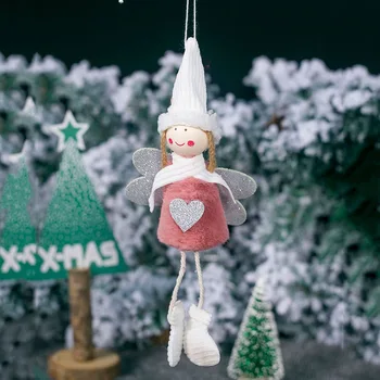 1pc Kalėdų Eglutės Kabo Pakabukas Mielas Pliušinis Angelas Lėlės, Žaislai Vaikams, Laimingų Naujųjų Metų Kalėdų Dovanų Šalis 