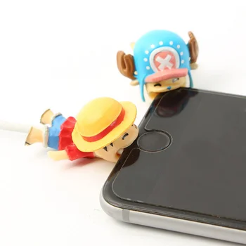 1Pc Kūrybinės Vienas Gabalas Luffy Raštas USB Įkroviklis Duomenų Linijos Laidas apsauginis Dangtis Kabelis Vijurkas Telefono Dovana Paveikslas Žaislai
