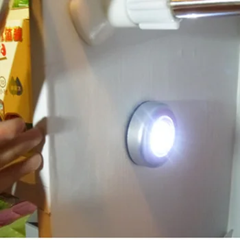 1PC LED Nakties Šviesos Naujas Touch Energiją Taupanti Lemputė, Lipnios Belaidžio Baterijų Maitinamas Spinta, Miegamojo, Virtuvės, Namų apyvokos Prekėmis