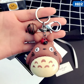 1pc Mados Keychain Mielas Kawaii Kačiukas Katė Key Chain Anime Totoro Lėlės Raktų Žiedas Kūrybos Žavesio Moteris, Mergina, Vaikai Pakabukas paketų prižiūrėtojų raktinę