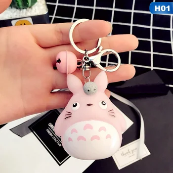 1pc Mados Keychain Mielas Kawaii Kačiukas Katė Key Chain Anime Totoro Lėlės Raktų Žiedas Kūrybos Žavesio Moteris, Mergina, Vaikai Pakabukas paketų prižiūrėtojų raktinę