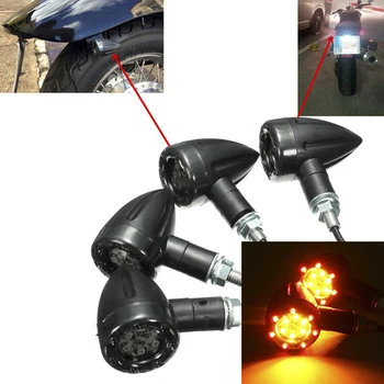 1pc Motociklo Posūkio Signalo Stabdžiai stabdžių Žibintas 12V 13 LED Indikatorius Raudona Geltona 7.5*6*3.5 cm