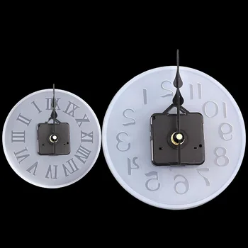 1pc Silent Silikono Formos Laikrodžio Mechanizmą Dalys + Vertus Papuošalai Priėmimo Dervos Pelėsių Laikrodis 