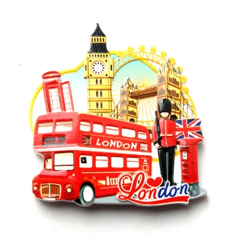 1PC Šaldytuvas Magnetas Suvenyrų London Stilius, Dekoratyvinis Magnetinio Šaldytuvas Lipdukas 3D Dervos Amatų Turizmo Dovanos