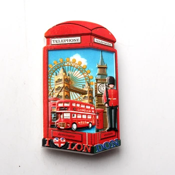 1PC Šaldytuvas Magnetas Suvenyrų London Stilius, Dekoratyvinis Magnetinio Šaldytuvas Lipdukas 3D Dervos Amatų Turizmo Dovanos