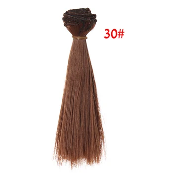 1pcs 25cm*100CM tiesiai perukas plaukus juodai rudas chaki kavos spalva refires bjd DIT plaukų peruką už 1/3 1/4 lėlės plaukų ep018