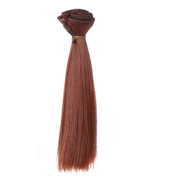 1pcs 25cm*100CM tiesiai perukas plaukus juodai rudas chaki kavos spalva refires bjd DIT plaukų peruką už 1/3 1/4 lėlės plaukų ep018
