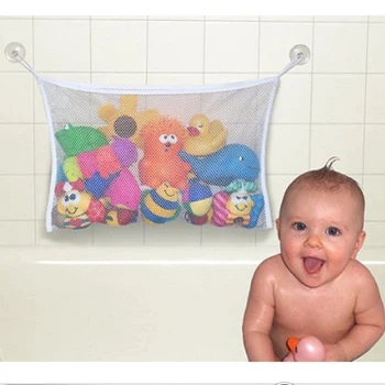 1pcs 37*37 cm Kūdikių Vonios kambarys Akių Maišą Vaikas Vonios Žaislų Krepšys Net siurbtukas Krepšiai