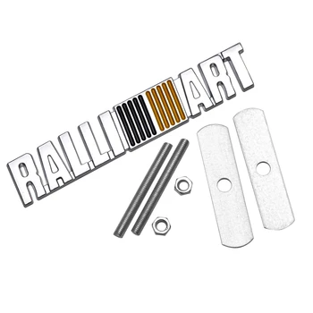 1PCS 3D Aliuminio Lydinio RalliArt Emblema Automobilio Priekinės Grotelės Kėbulo Kamieno, Lipdukas, Decal 