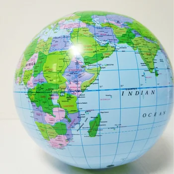 1pcs 40CM Pripučiami Pasaulio Pasaulio Žemėlapio kamuolys Plonas Žaislai Ankstyvojo Ugdymo Geografijos Žaislai Žemėlapis Balionas Paplūdimio Kamuolys Žaislas Vaikams
