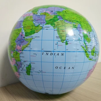 1pcs 40CM Pripučiami Pasaulio Pasaulio Žemėlapio kamuolys Plonas Žaislai Ankstyvojo Ugdymo Geografijos Žaislai Žemėlapis Balionas Paplūdimio Kamuolys Žaislas Vaikams